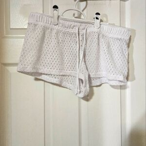 White bikini cover shorts